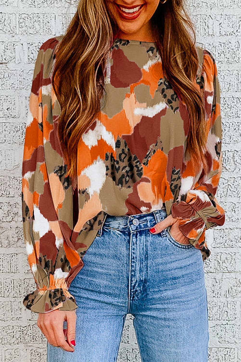 Leopard Long Sleeve Blouse RTS