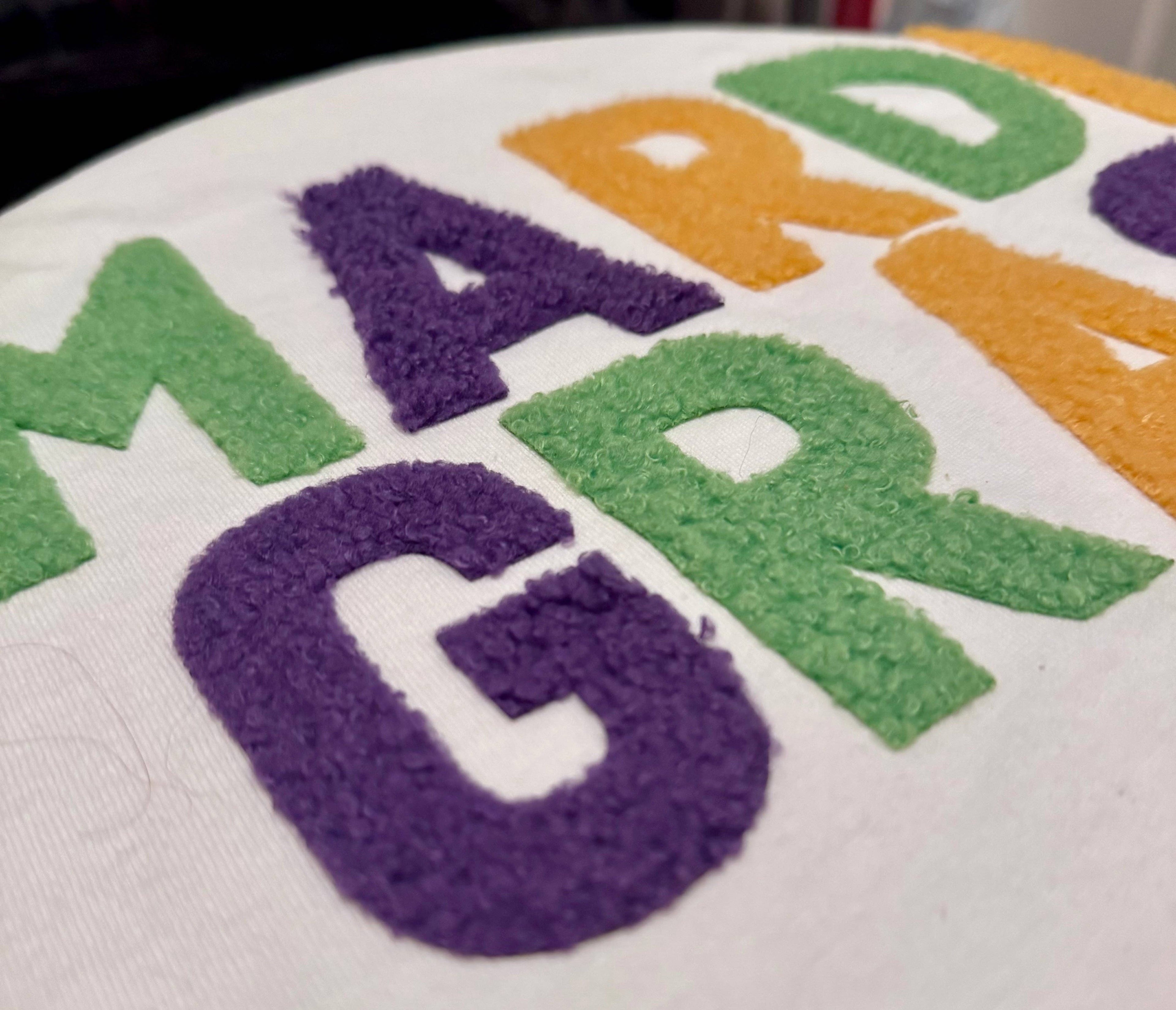 Mardi Gras Fluffy Patch