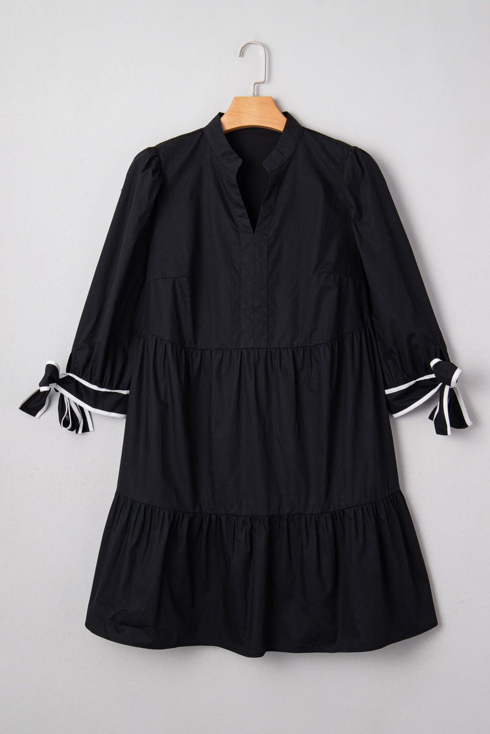 Black Trim Knot Plus Size Dress September.