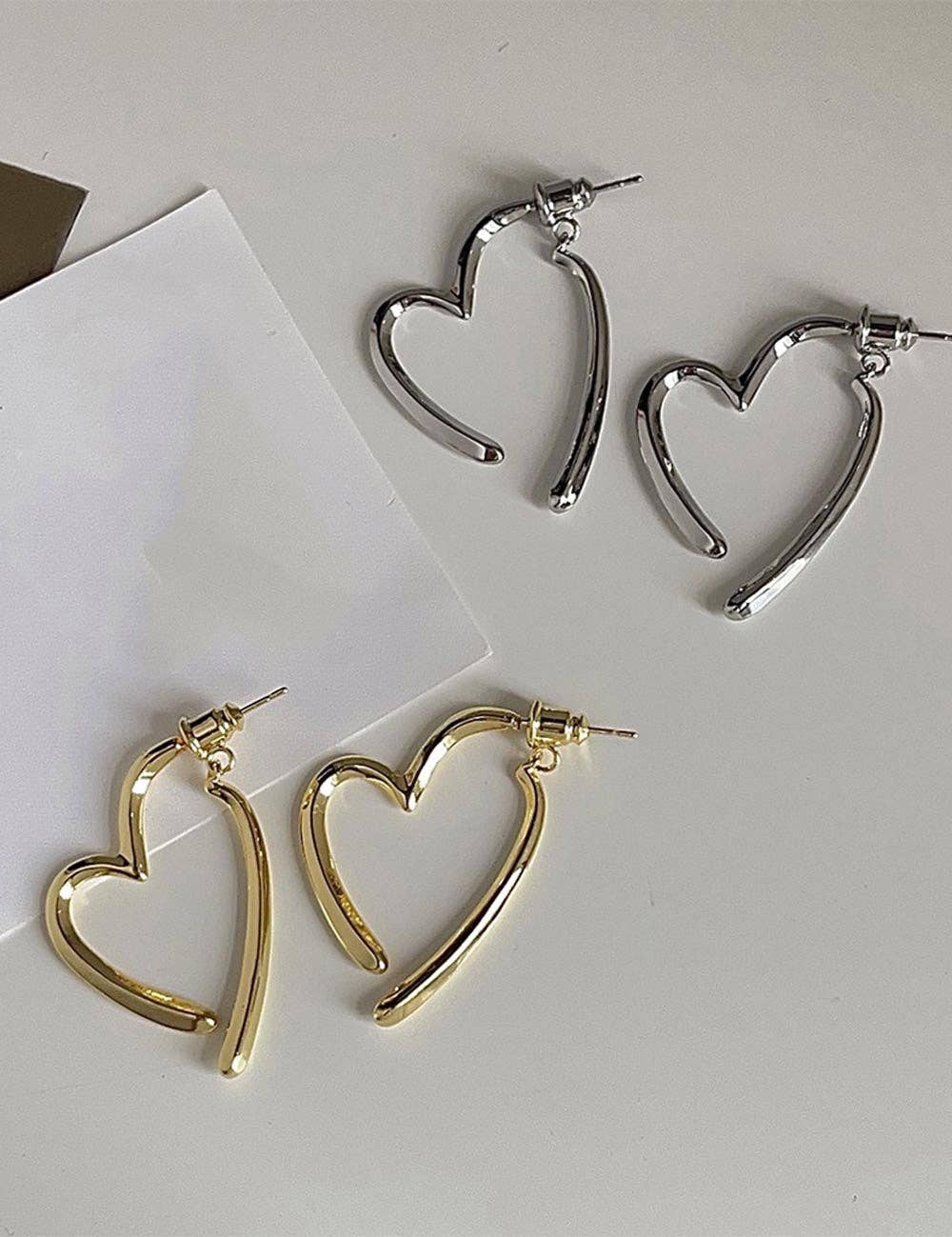 Open Heart Earrings