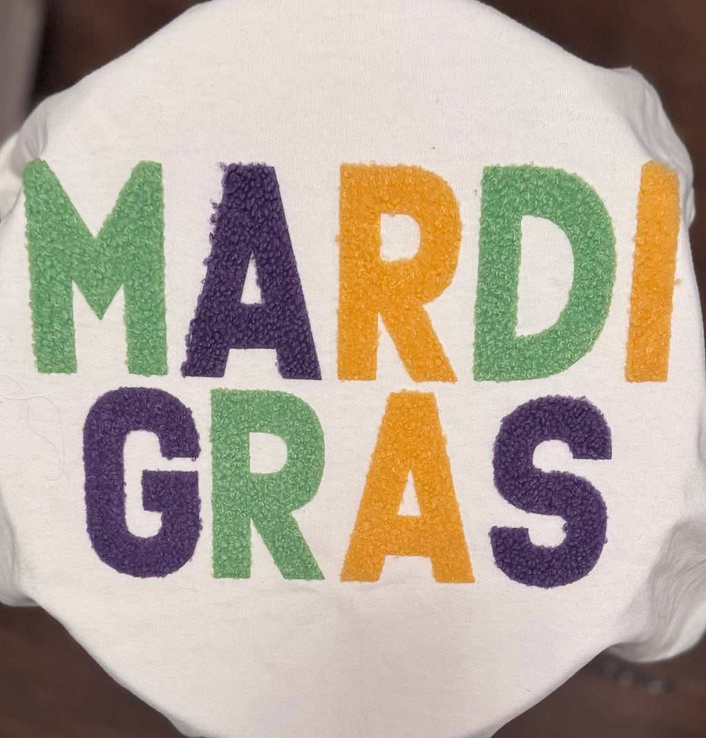 Mardi Gras Fluffy Patch