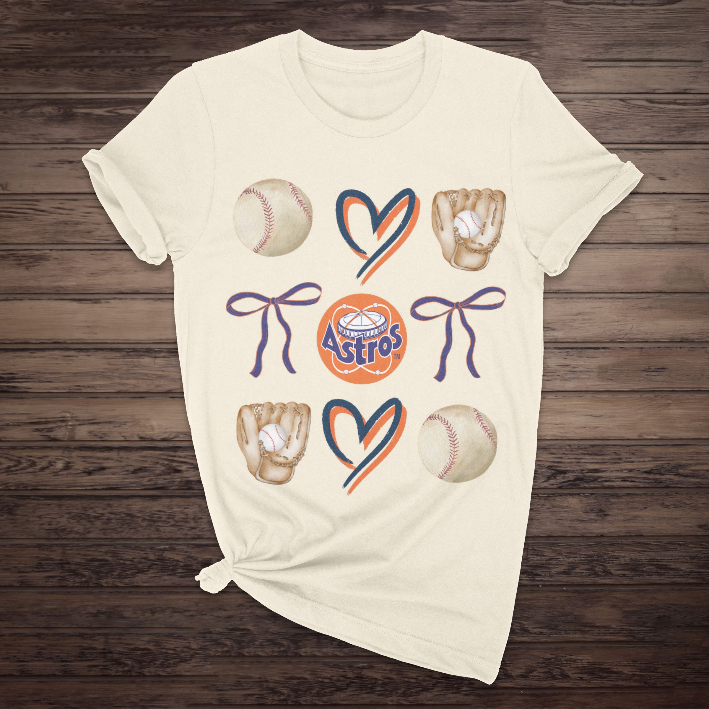 Astros Bows and Hearts