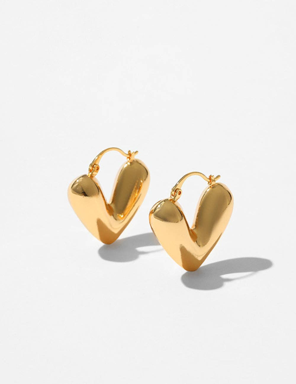 Thick Heart Loop Earring