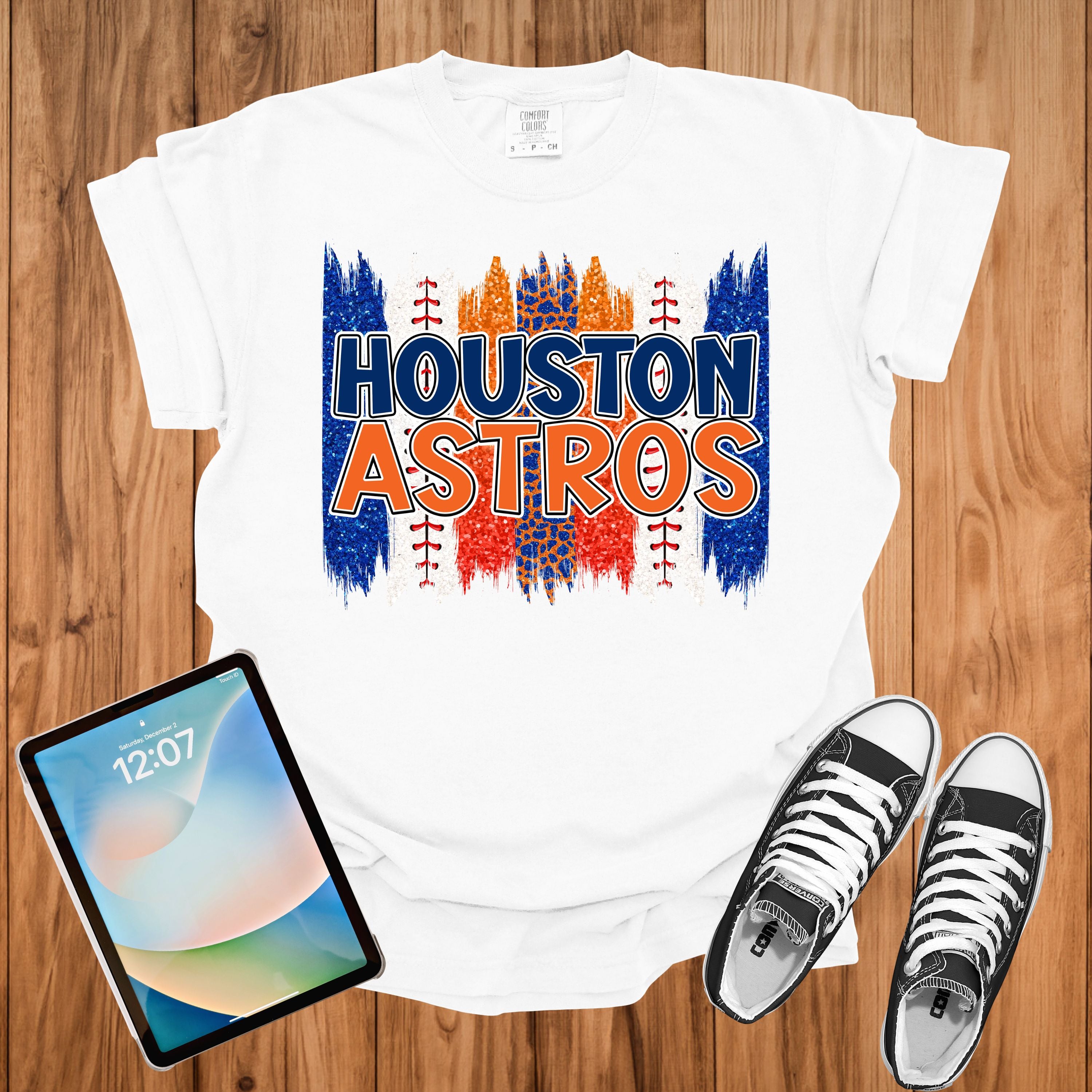 Astros, Glitter, & Baseball Stitches!