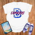 Bport Blue Polka Dot Varsity B Tshirt or Sweatshirt