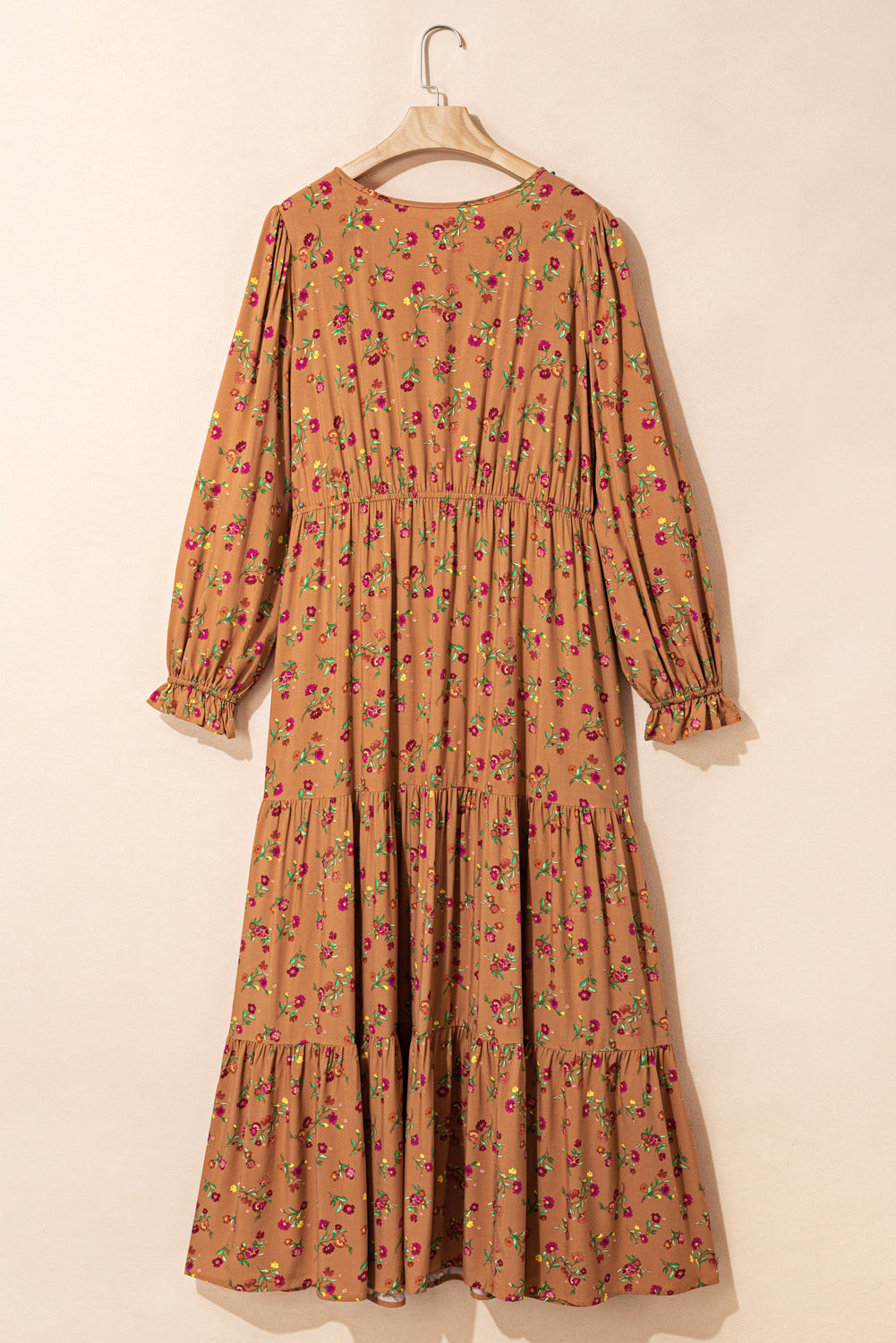 Brown Floral Plus Size Maxi September.