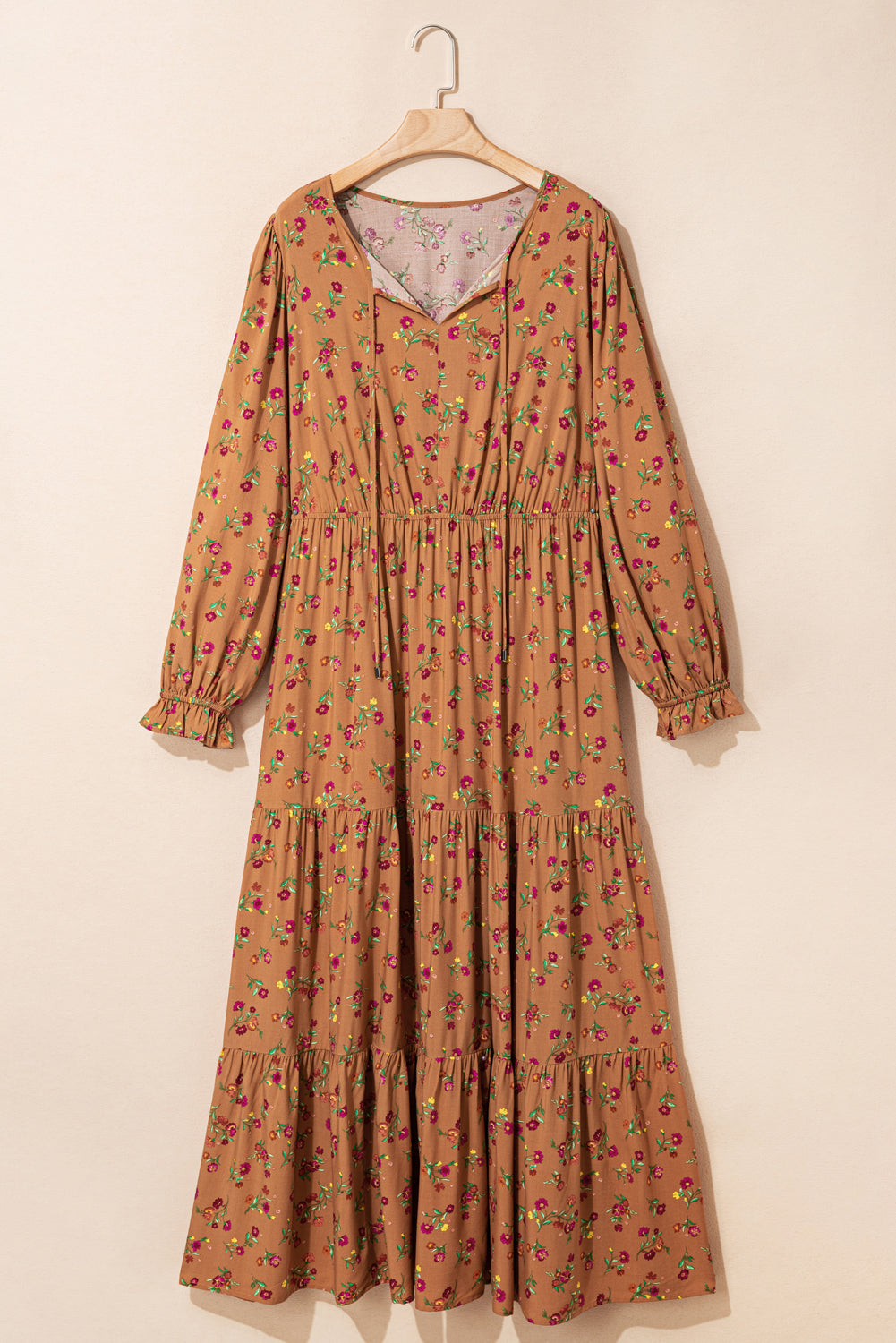 Brown Floral Plus Size Maxi September.