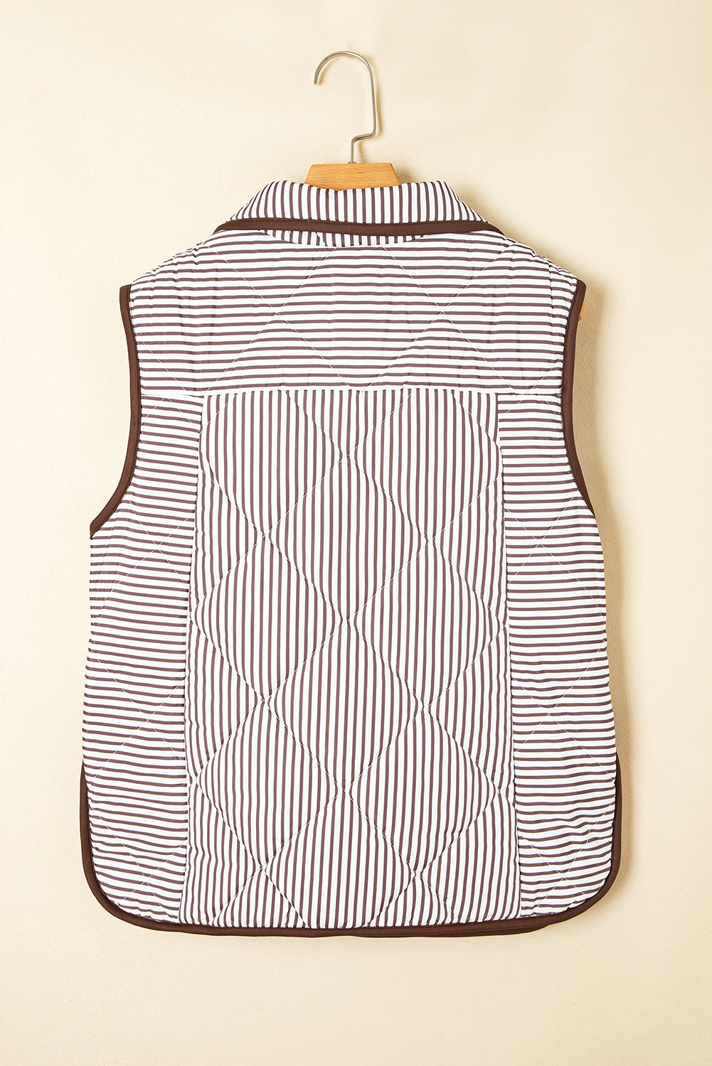 Brown Stripe Snap Button Vest RTS