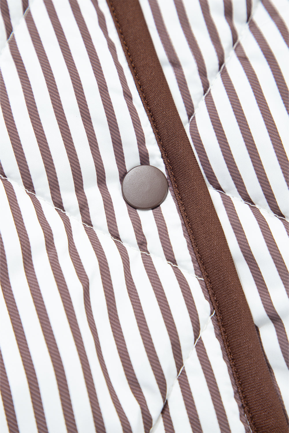 Brown Stripe Snap Button Vest RTS