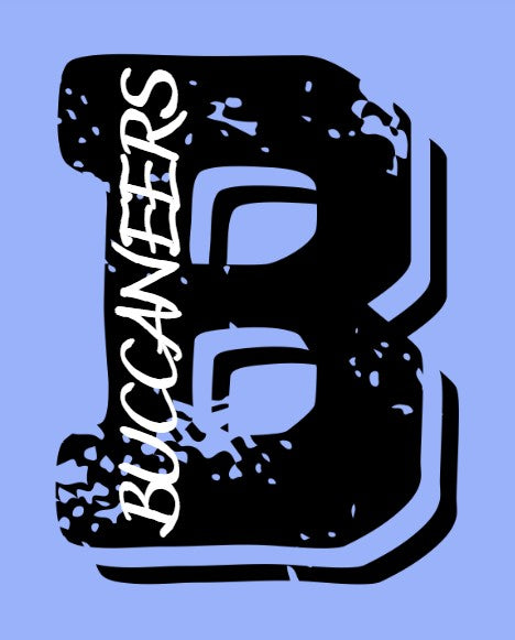 Bwood Distressed Varsity B Tshirt or Sweatshirt