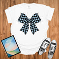 Brazoswood Checkered Bow Tshirt or Sweatshirt
