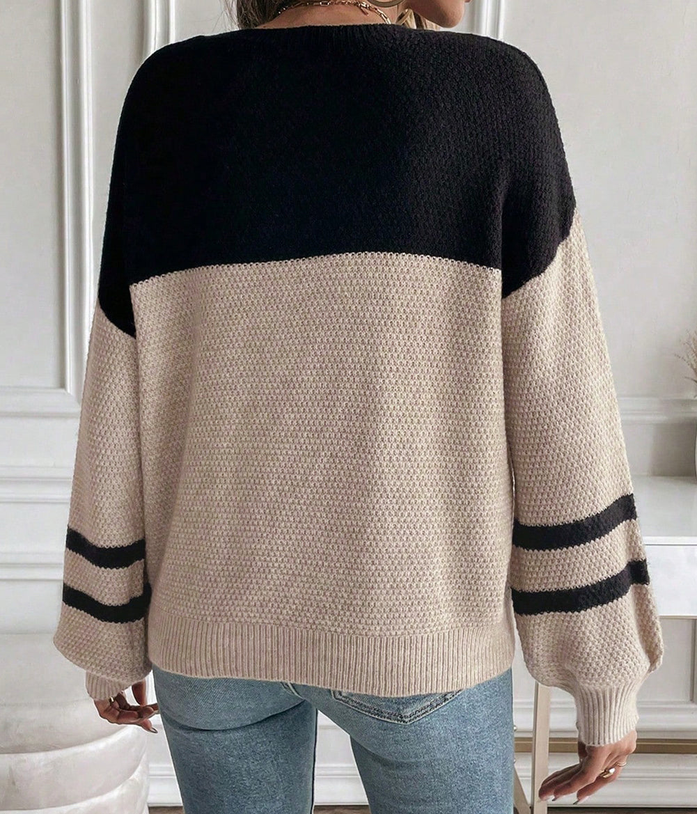 Colorblock knit Striped Sweater RTS