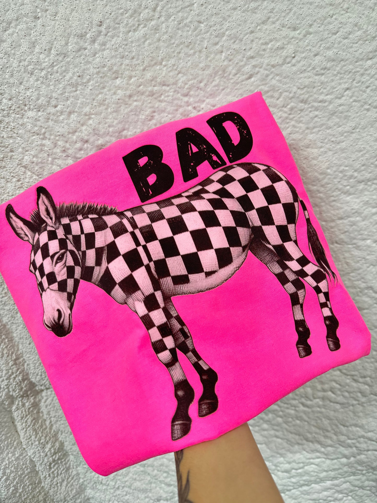 Bad checker donkey tee & sweatshirt