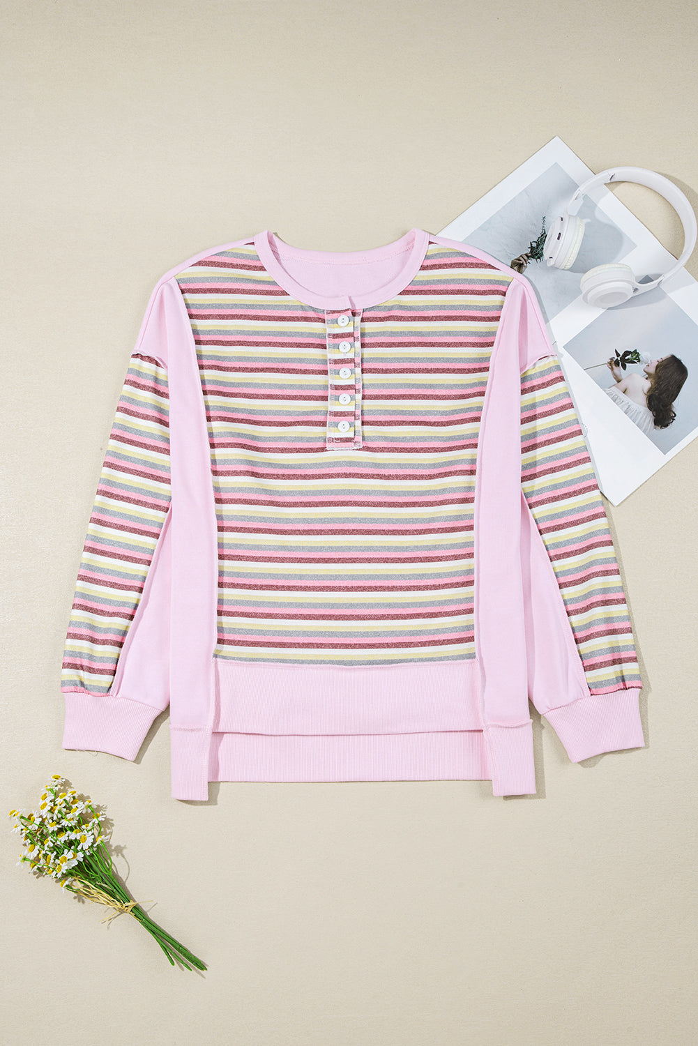 Pink Colorblock Sweatshirt September.
