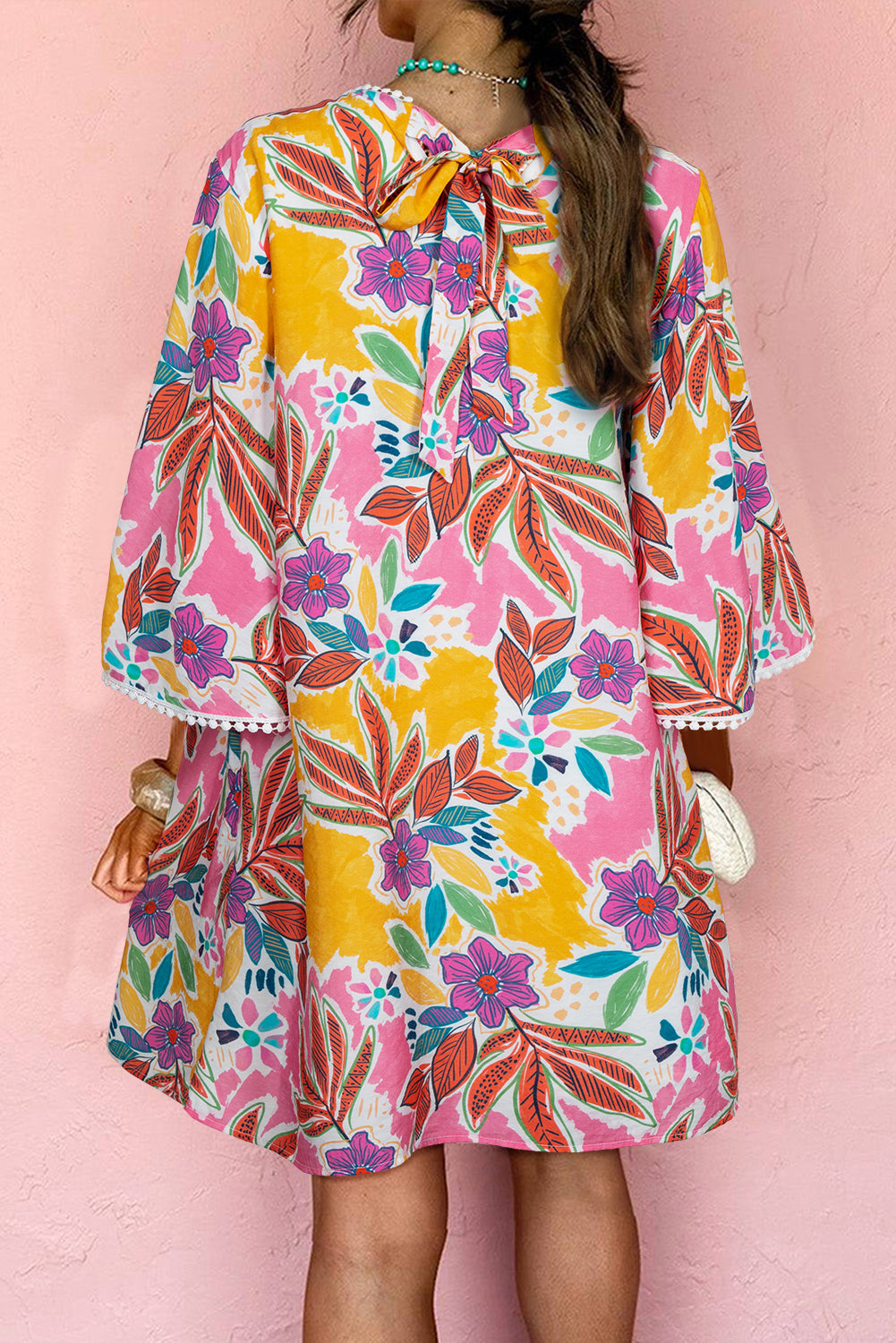 Pink Floral Trimmed Dress September.