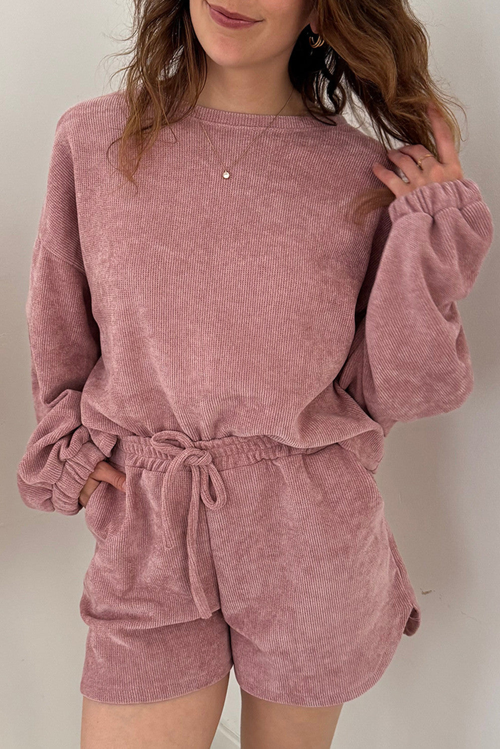Textured Knit Pullover Set October.