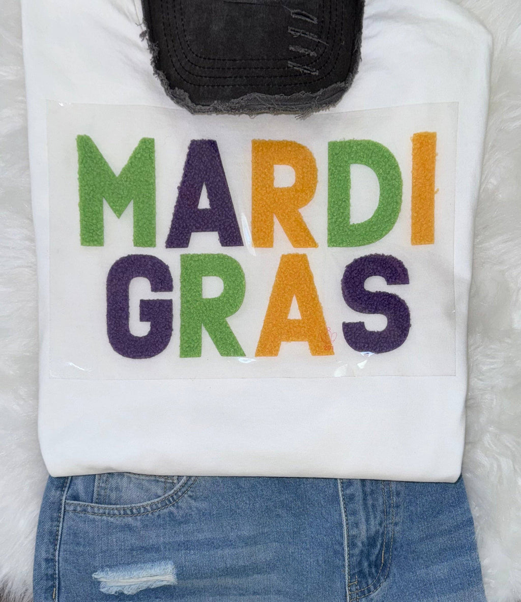 Mardi Gras Fluffy Patch