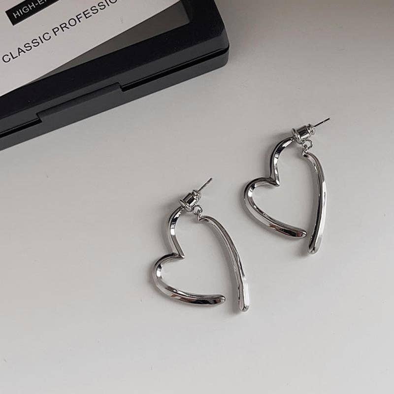 Open Heart Earrings